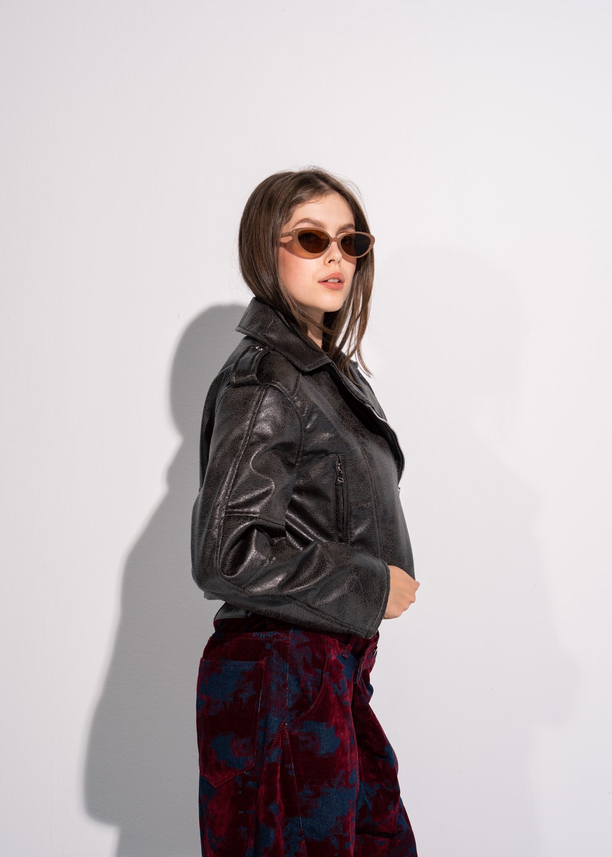 Cropped Biker Jacket