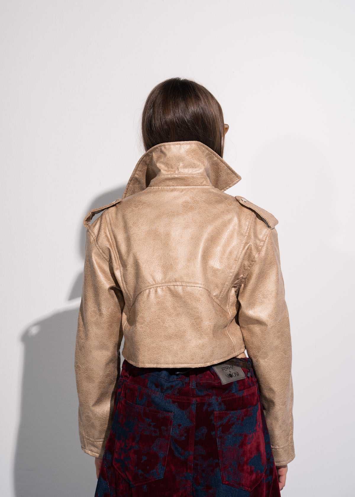 Cropped Biker Jacket
