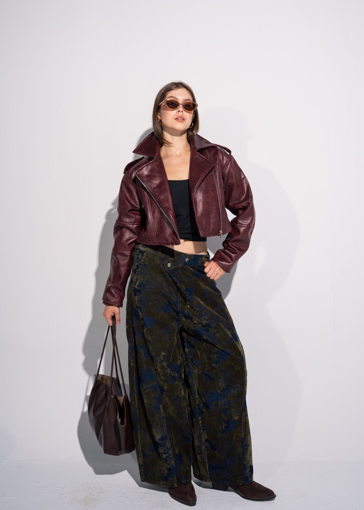 Cropped Biker Jacket