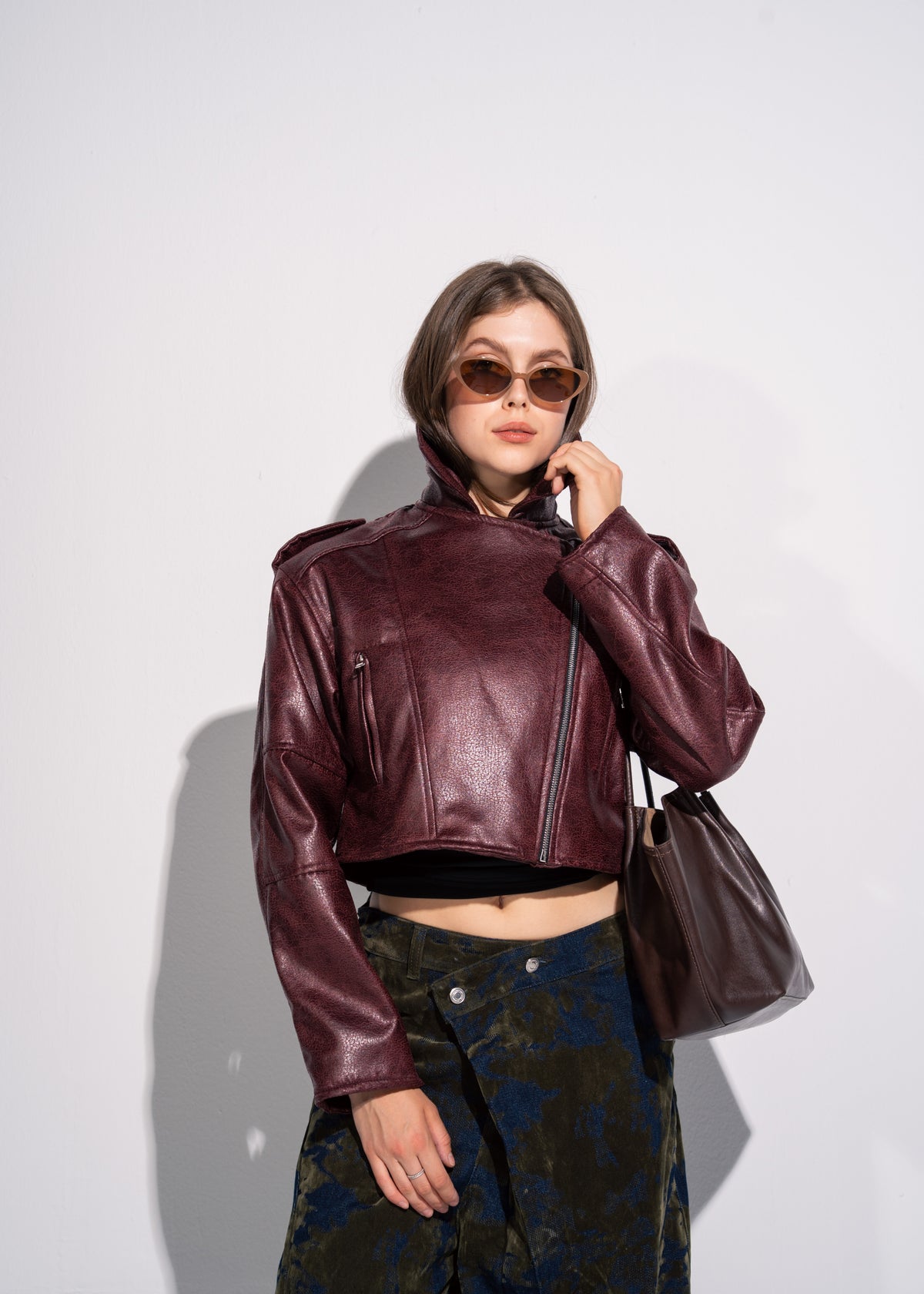Cropped Biker Jacket