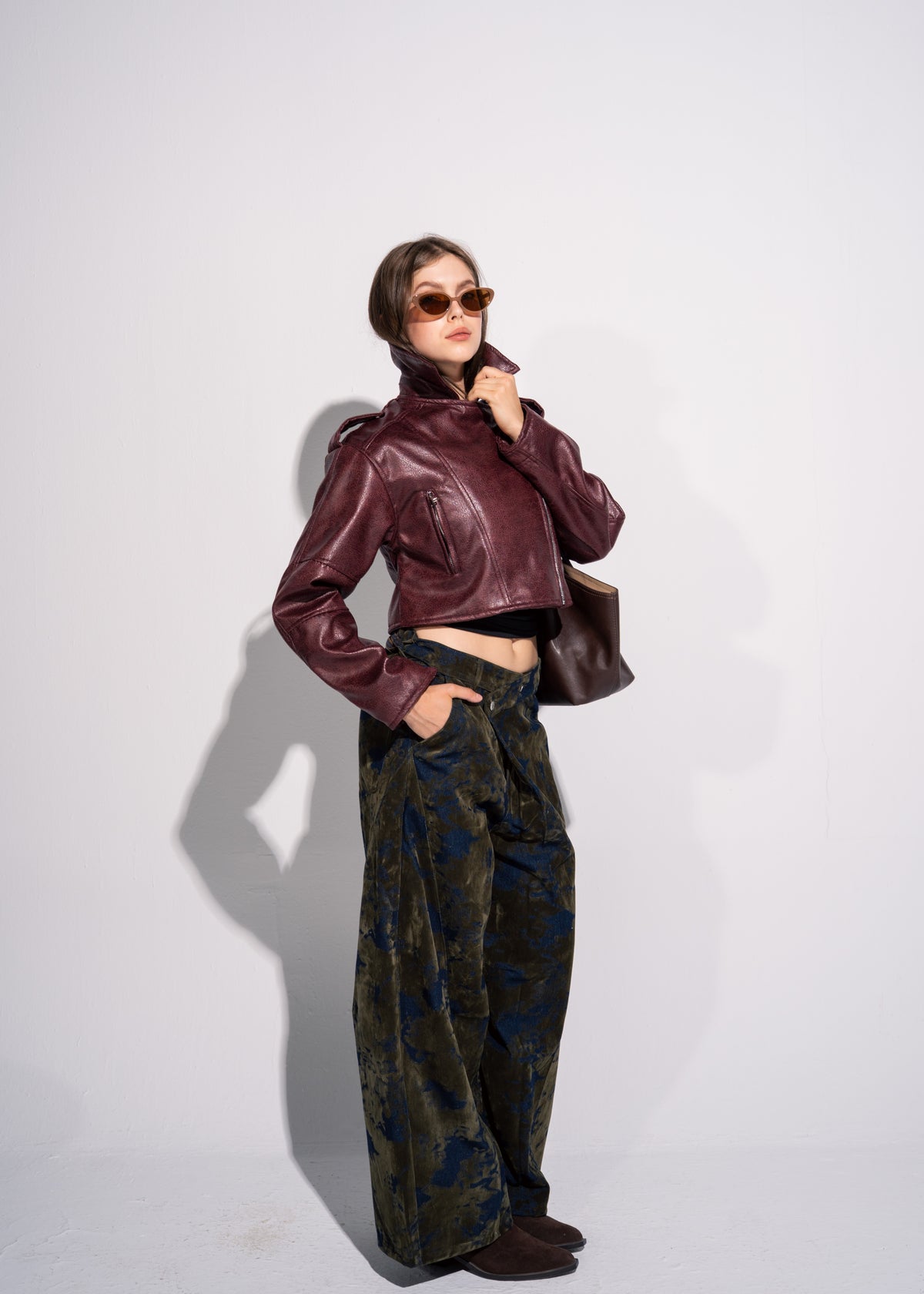 Cropped Biker Jacket