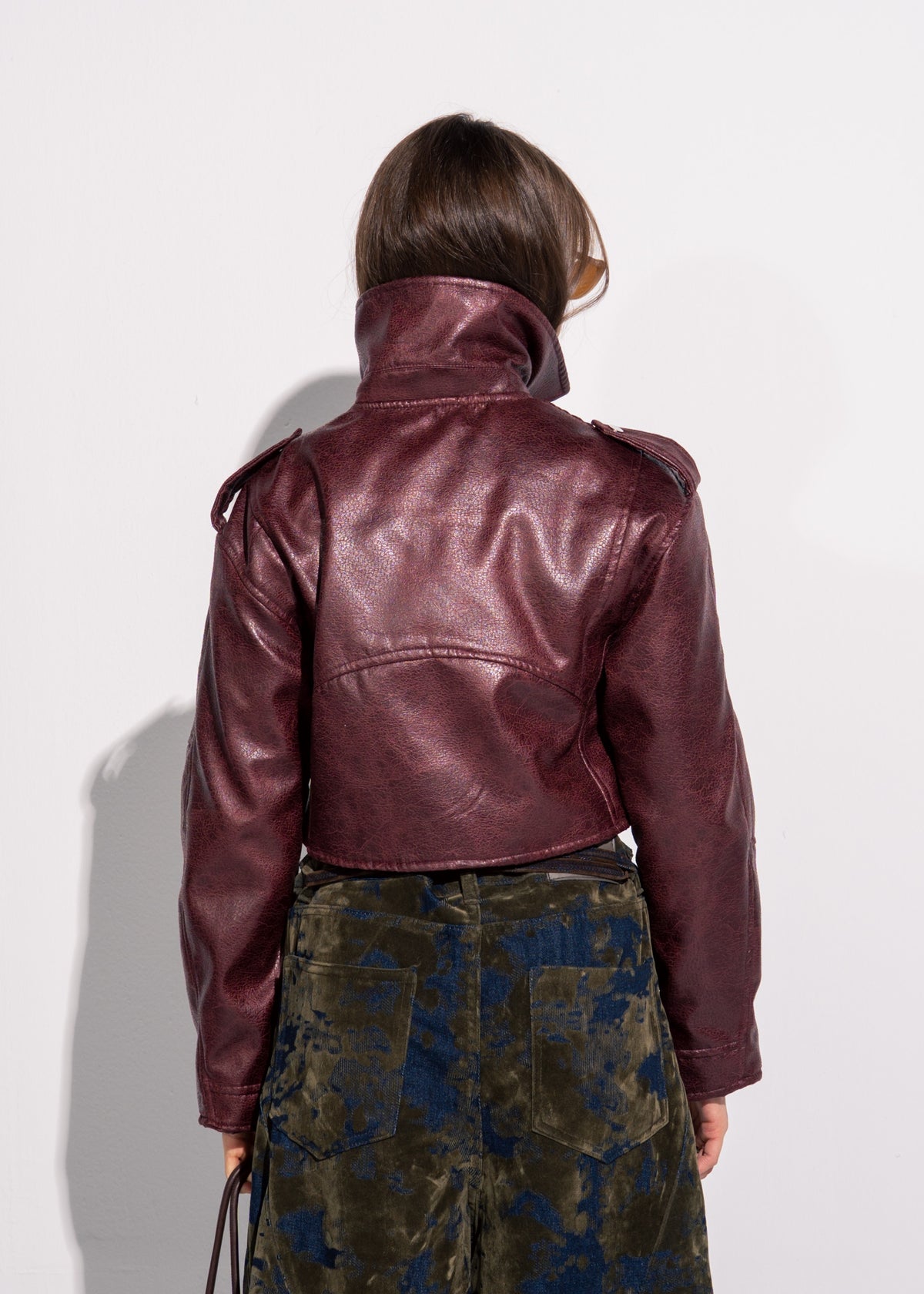 Cropped Biker Jacket