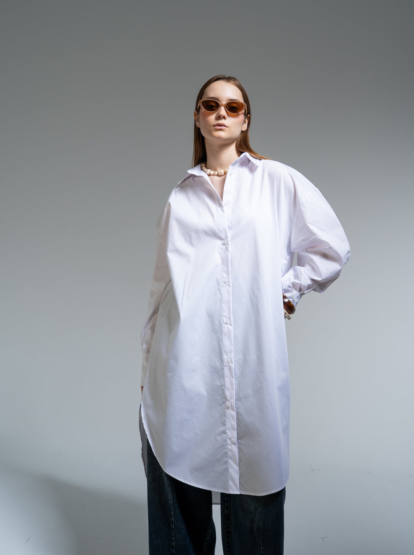 oversized button-up shirt