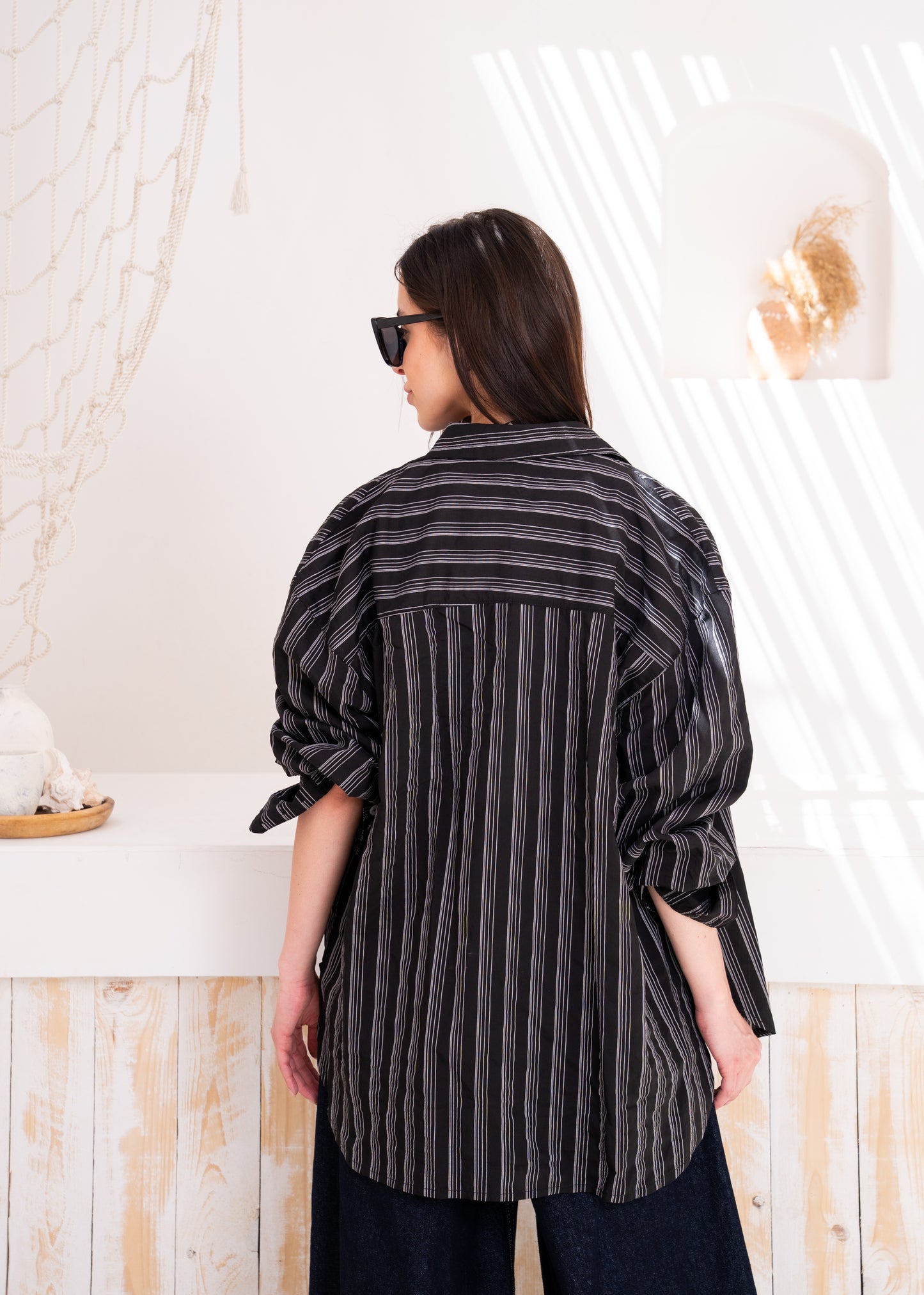 oversize stripe shirt