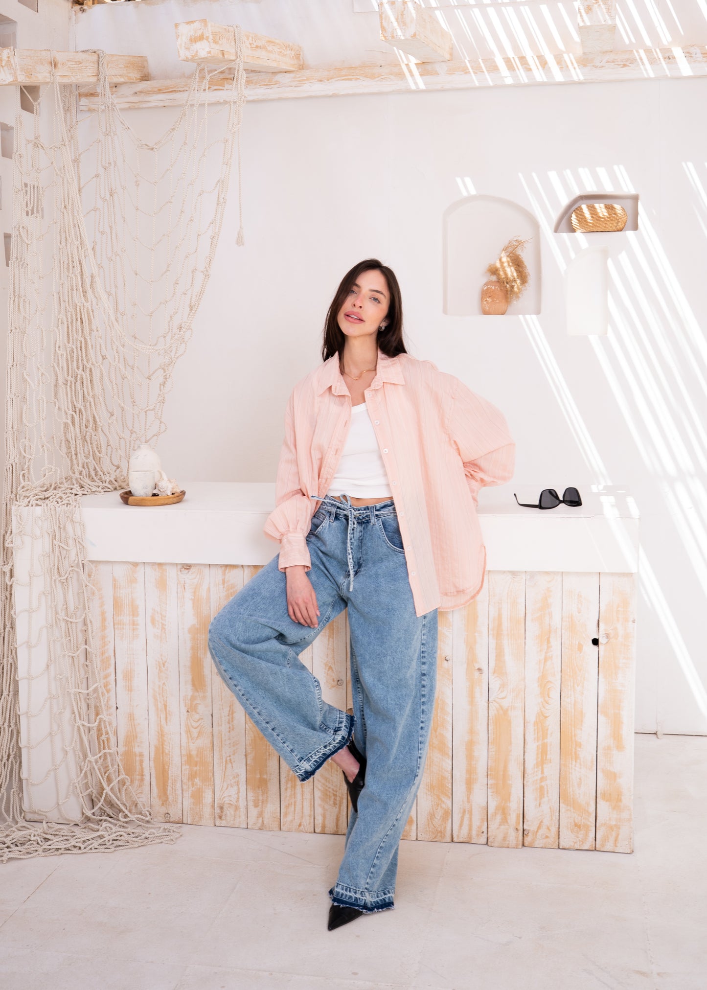 oversize stripe shirt