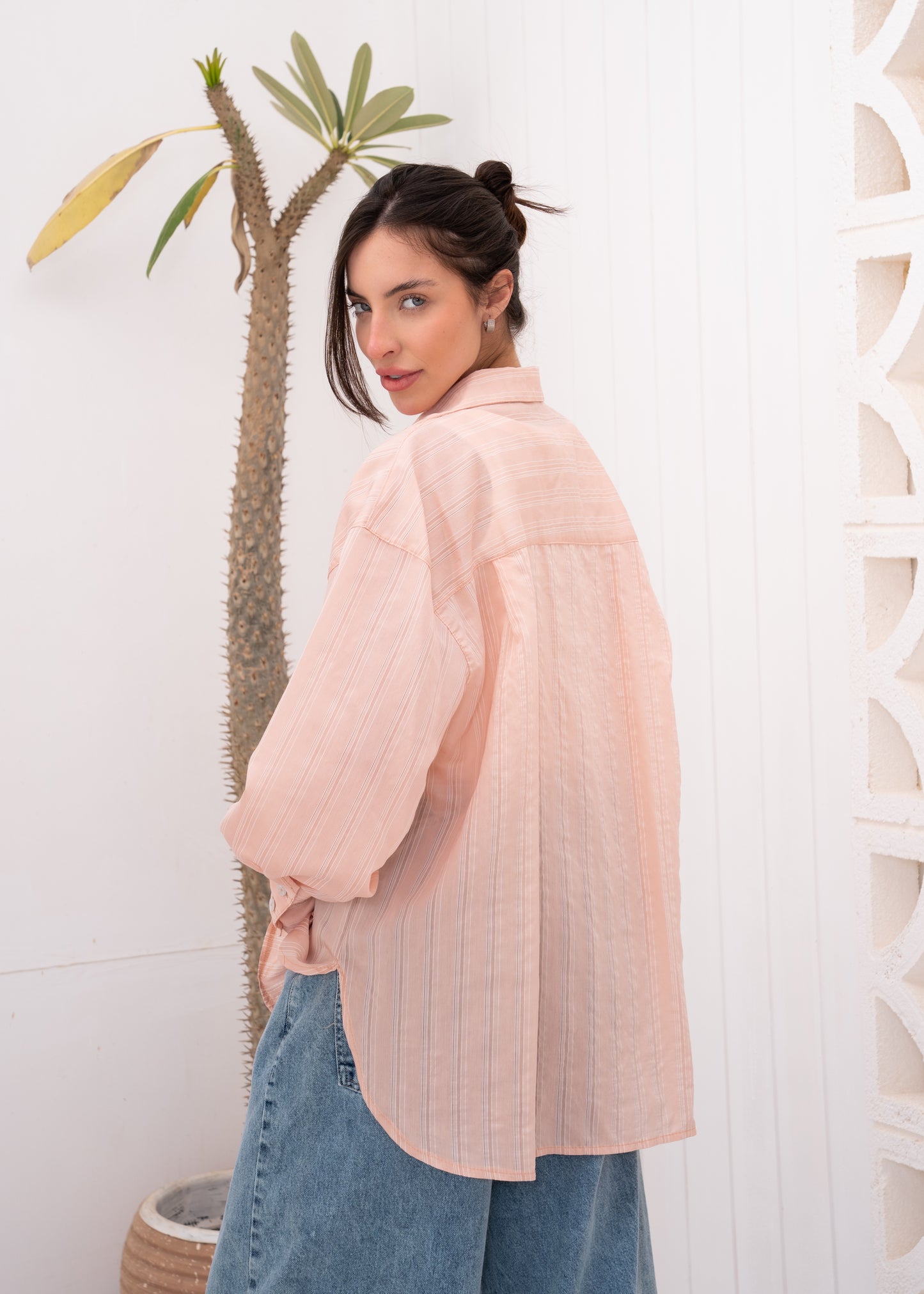 oversize stripe shirt