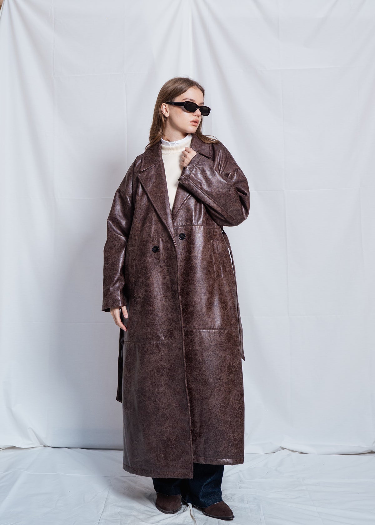 Long Leather Coat