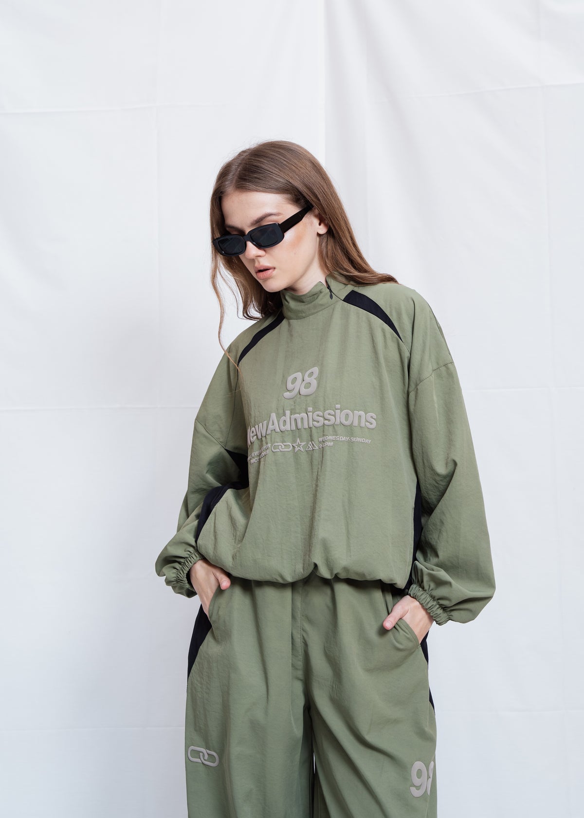 Printed Nylon Set - Olive