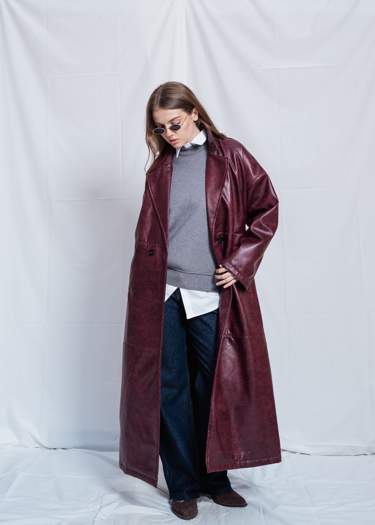 Long Leather Coat