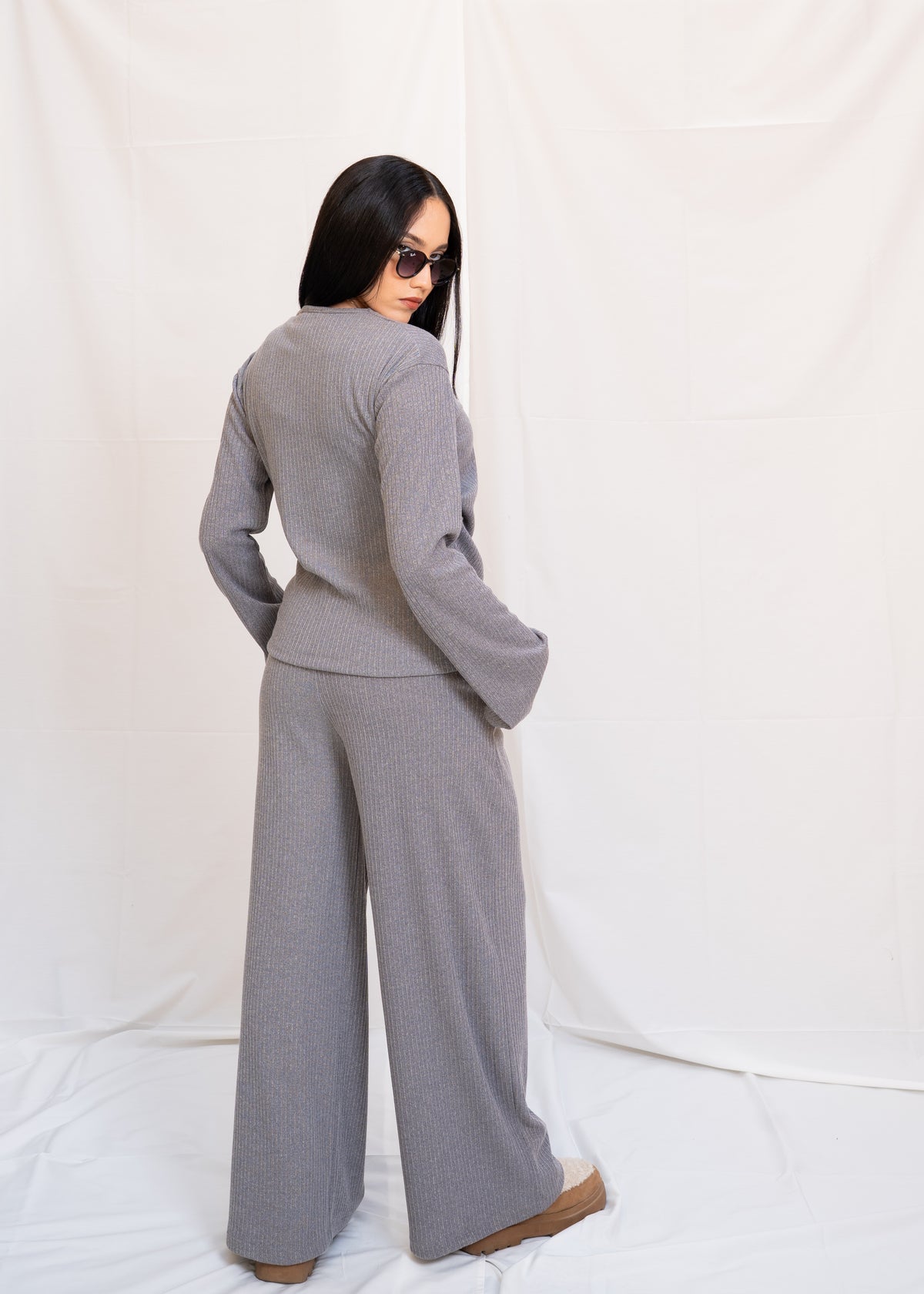 Jersey Set With Flared Sleeve