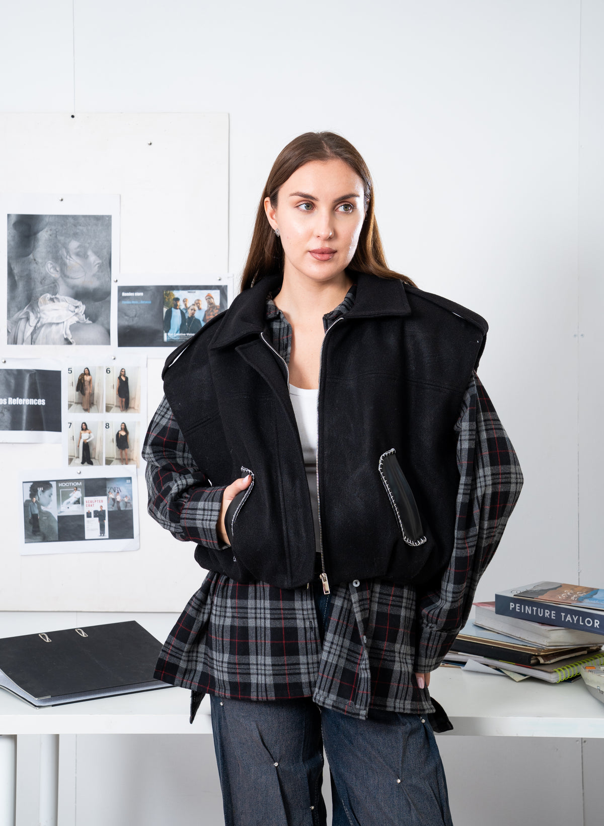 Puffy Waistcoat With Fringed Details