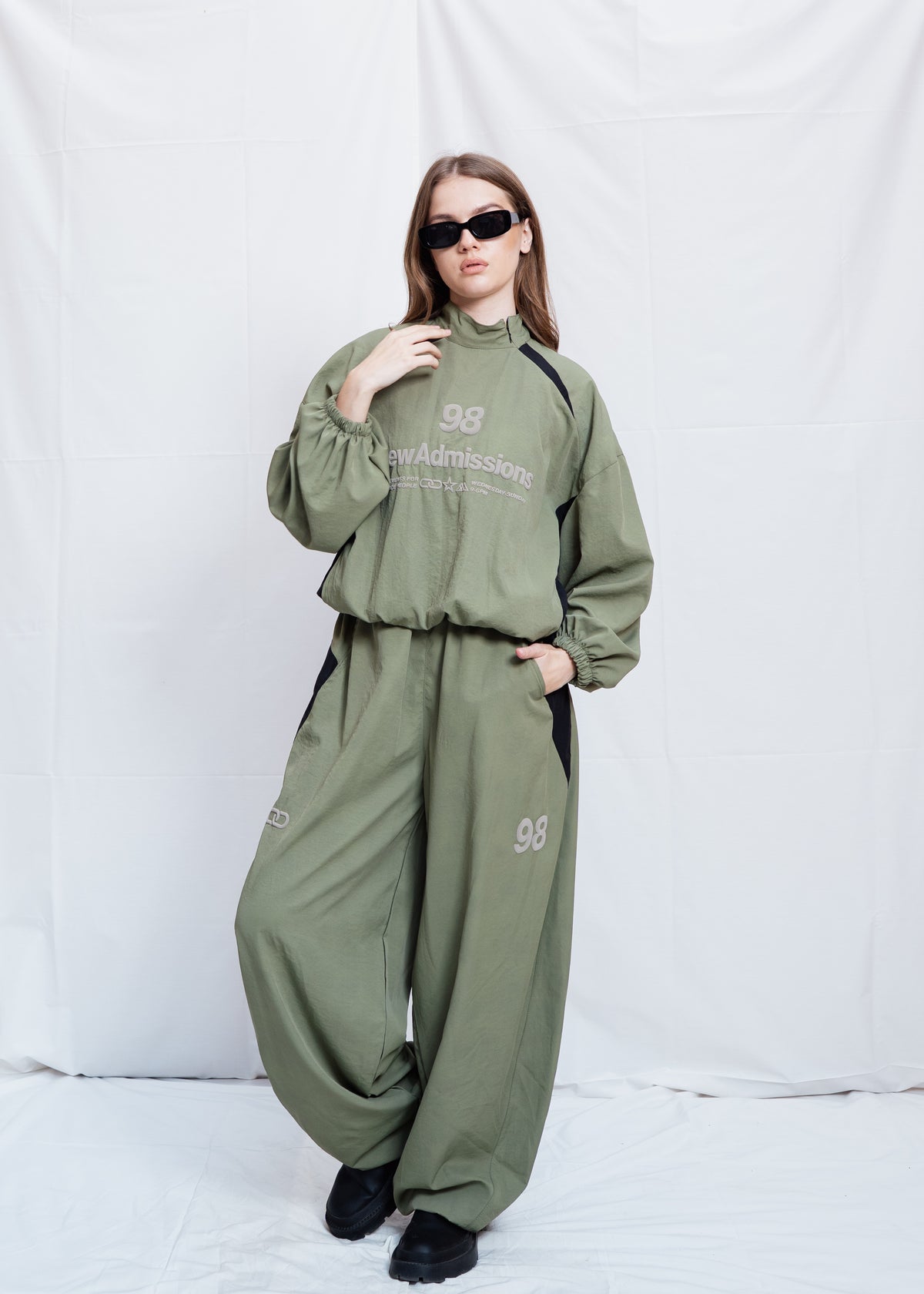 Printed Nylon Set - Olive