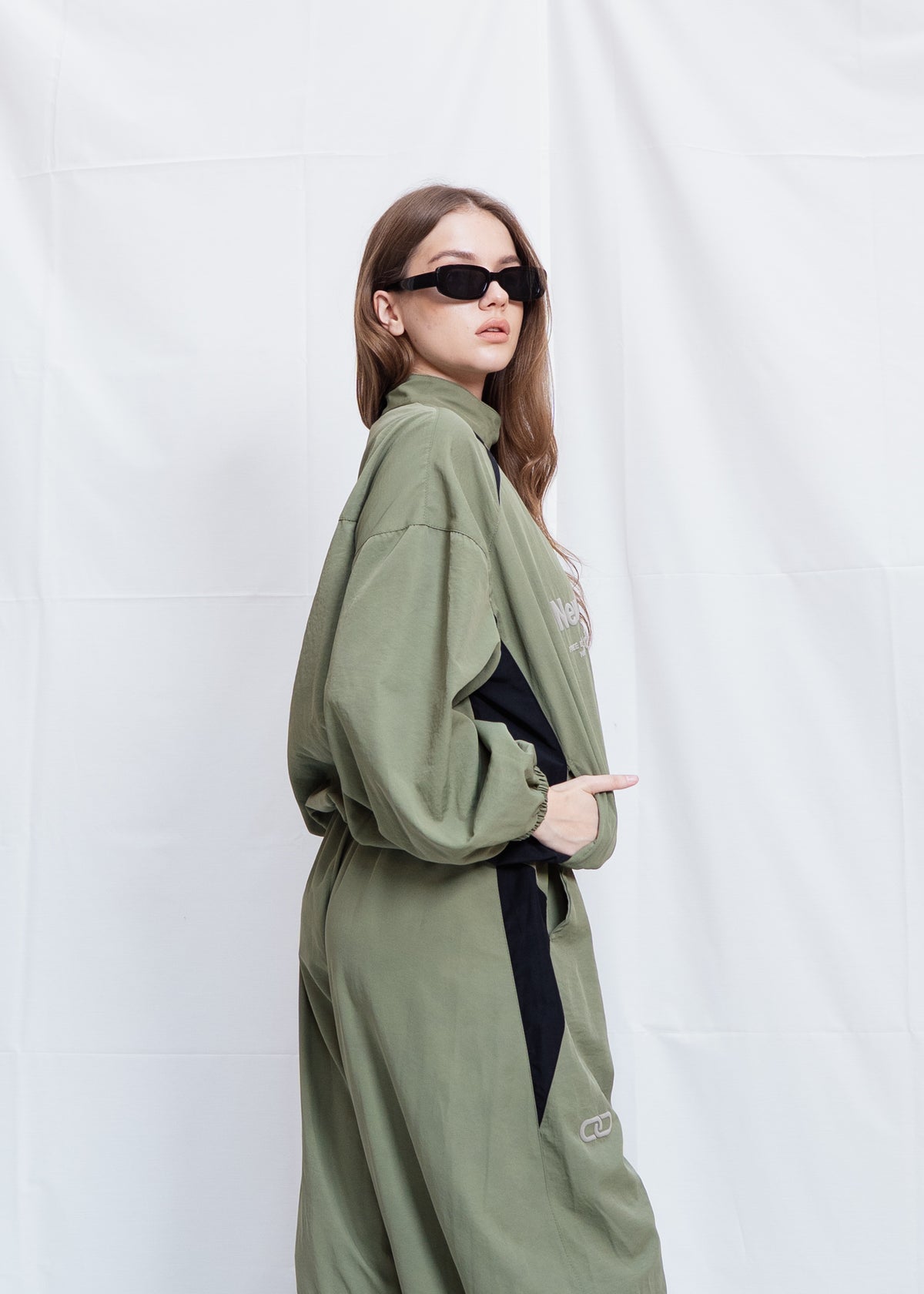 Printed Nylon Set - Olive