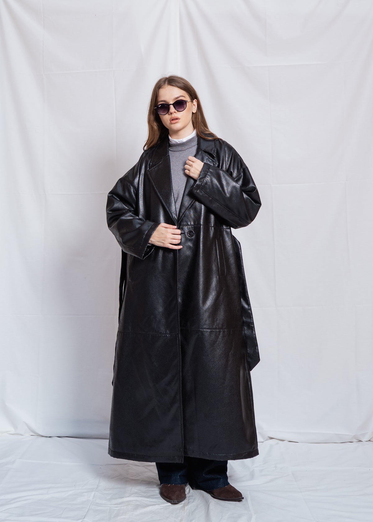 Long Leather Coat